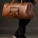 Leather Duffle Bag for Men