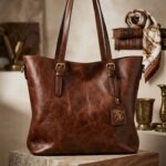 Structured Leather Satchel Bag